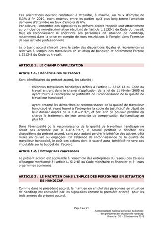 Ces orientations devront contribuer à atteindre, à minima, un taux d’emploi de
5,3% à fin 2019, étant entendu entre les pa...