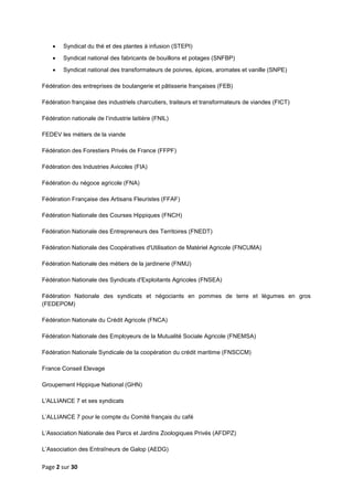 Page 2 sur 30
 Syndicat du thé et des plantes à infusion (STEPI)
 Syndicat national des fabricants de bouillons et potag...