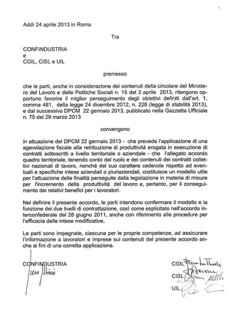 Accordo confindustria detassazione_24aprile2013