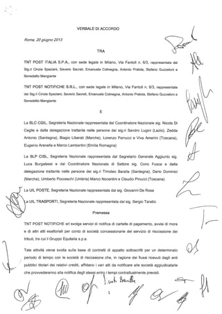 Accordo di stabilizzazione 20 giugno 2013