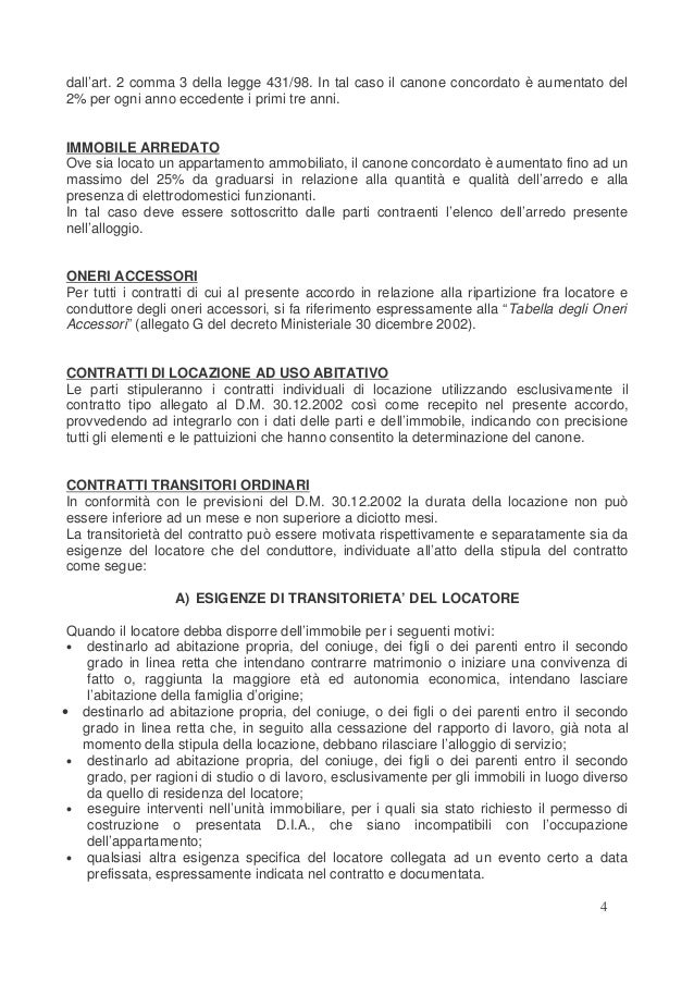 Accordo Territoriale Comune Di Formia Contratto Concordati