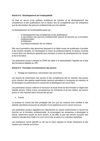 Article II-2 : Développement de l’employabilité
La mise en œuvre d’une politique ambitieuse de maintien et de développemen...