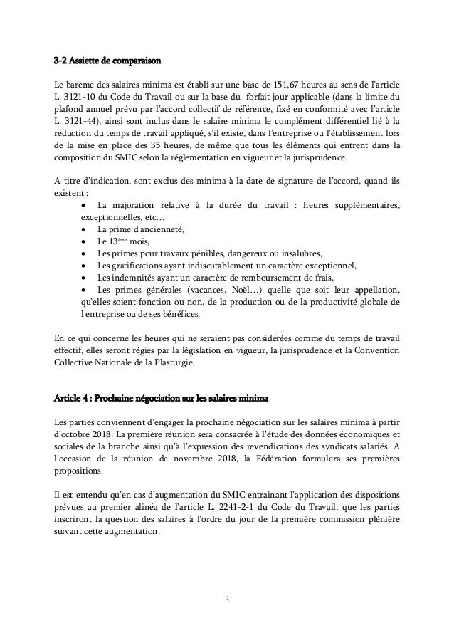 Idcc 292 Accord Salaires