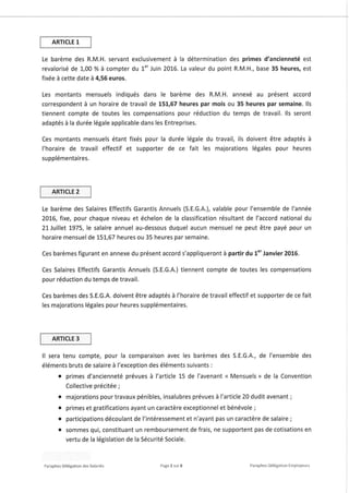 IDCC 1525 Accord salaires 2016 et annexes