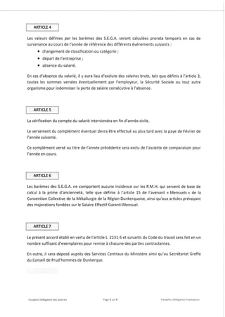 IDCC 1525 Accord salaires 2016 et annexes