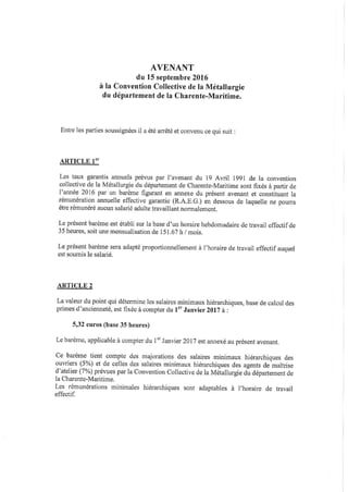 IDCC 923 Accord salaires 2016 tga et rmh