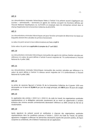 idcc 827 Valeur du point dans la métallurgie des Ardennes