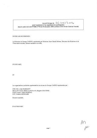 Accord supplément participation 2014 06 26