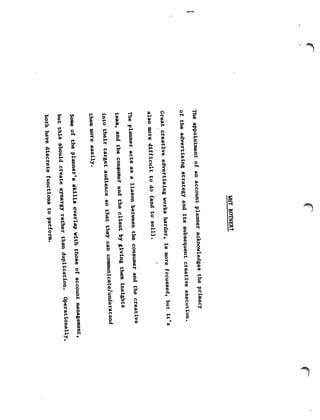 Account planning at s&s 1986