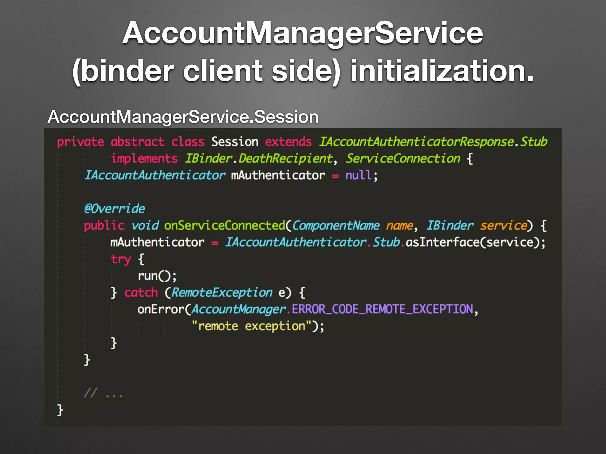 ServiceConnection
always on main thread
 