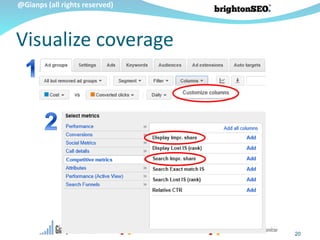@Gianps (all rights reserved)
Visualize coverage
20
 