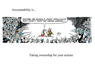 Accountability is... Taking ownership for your actions 
