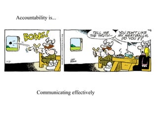 Accountability is... Communicating effectively 