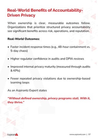 Accountability in Action Structuring ownership in your privacy program ...