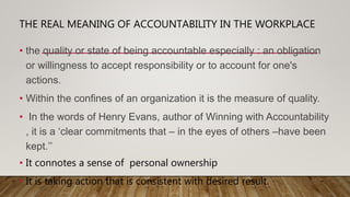 Accountability in the workplace | PPTX