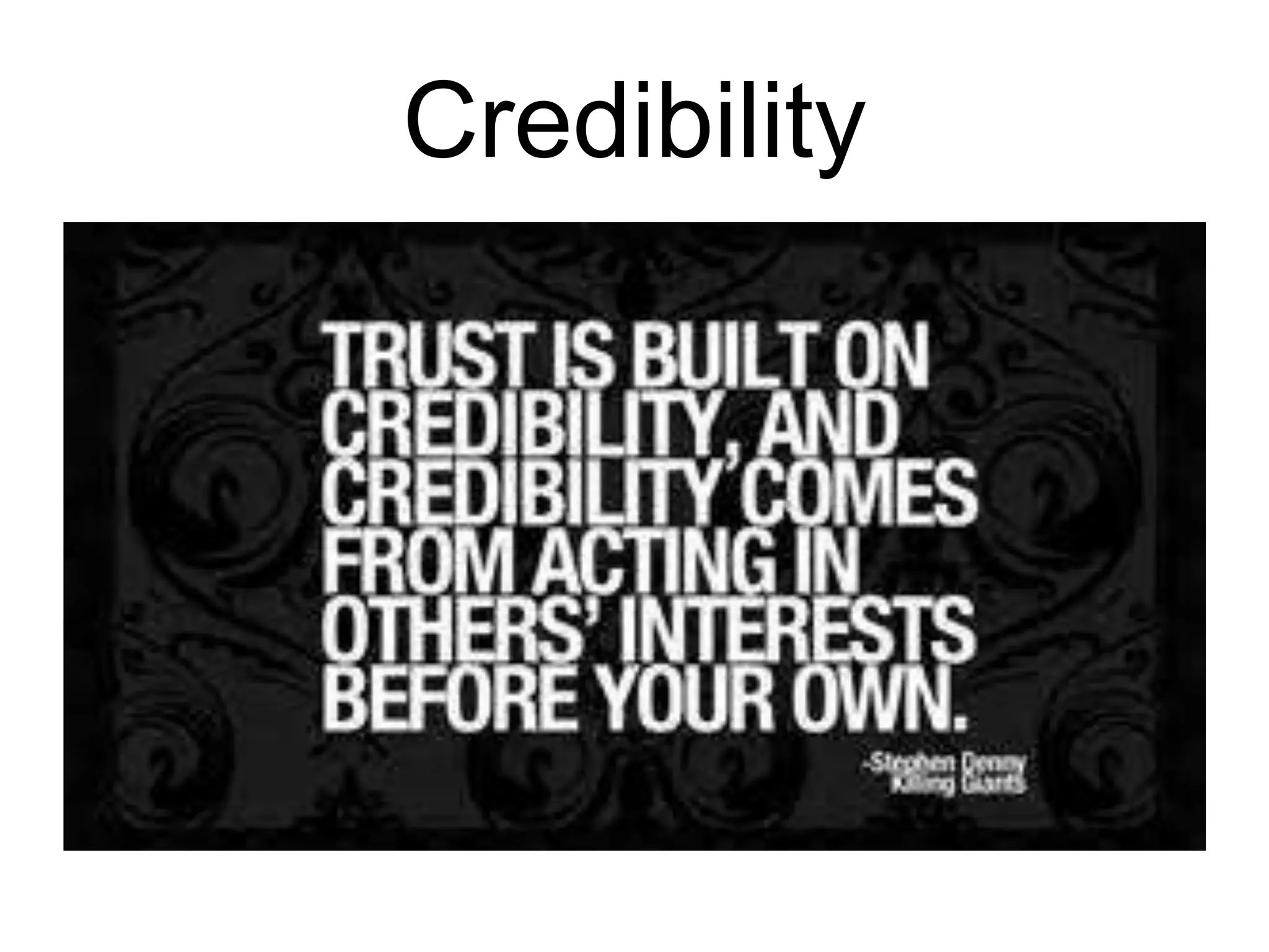 Credibility