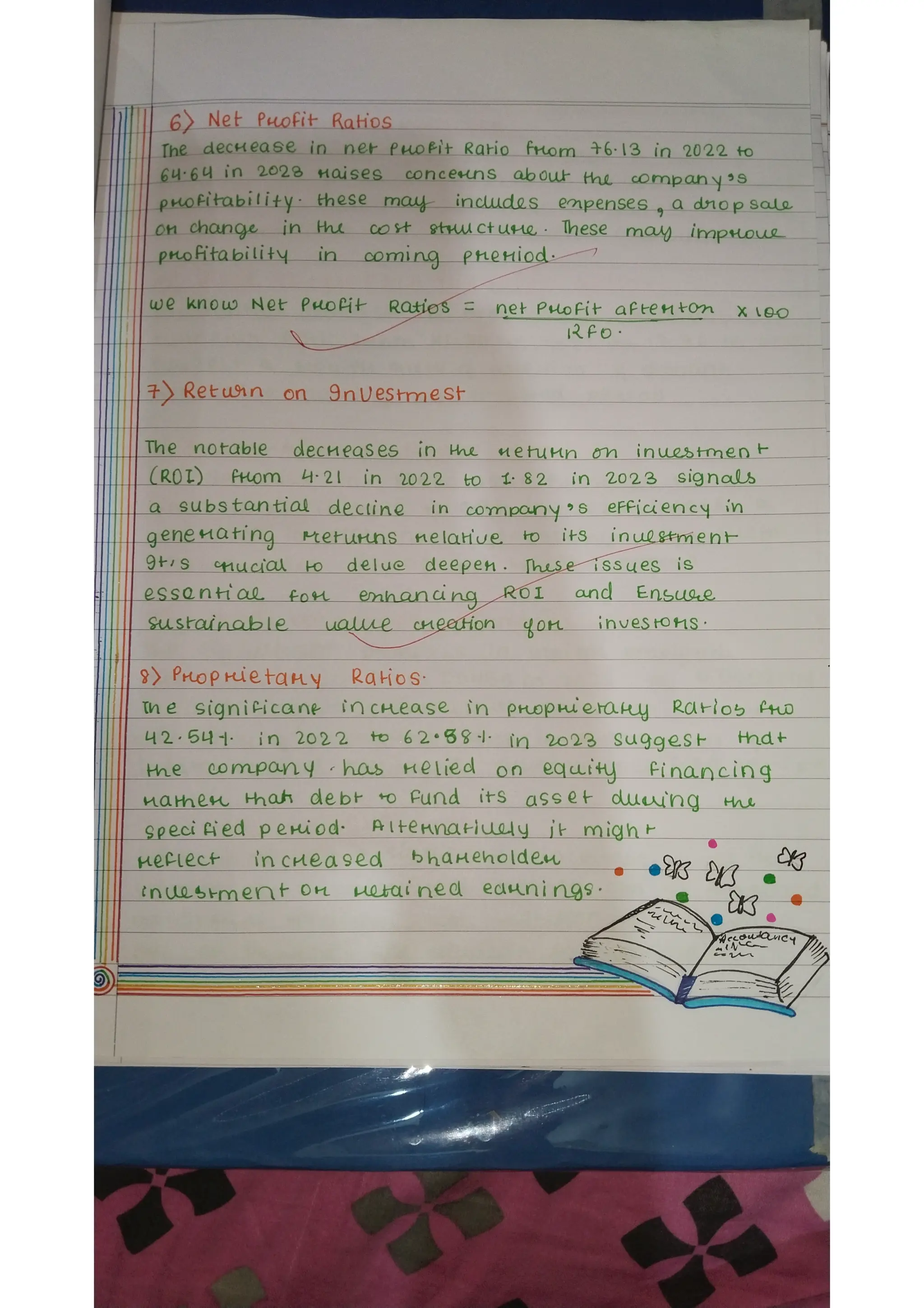 Ratio analysis and segment reporting Accountancy project