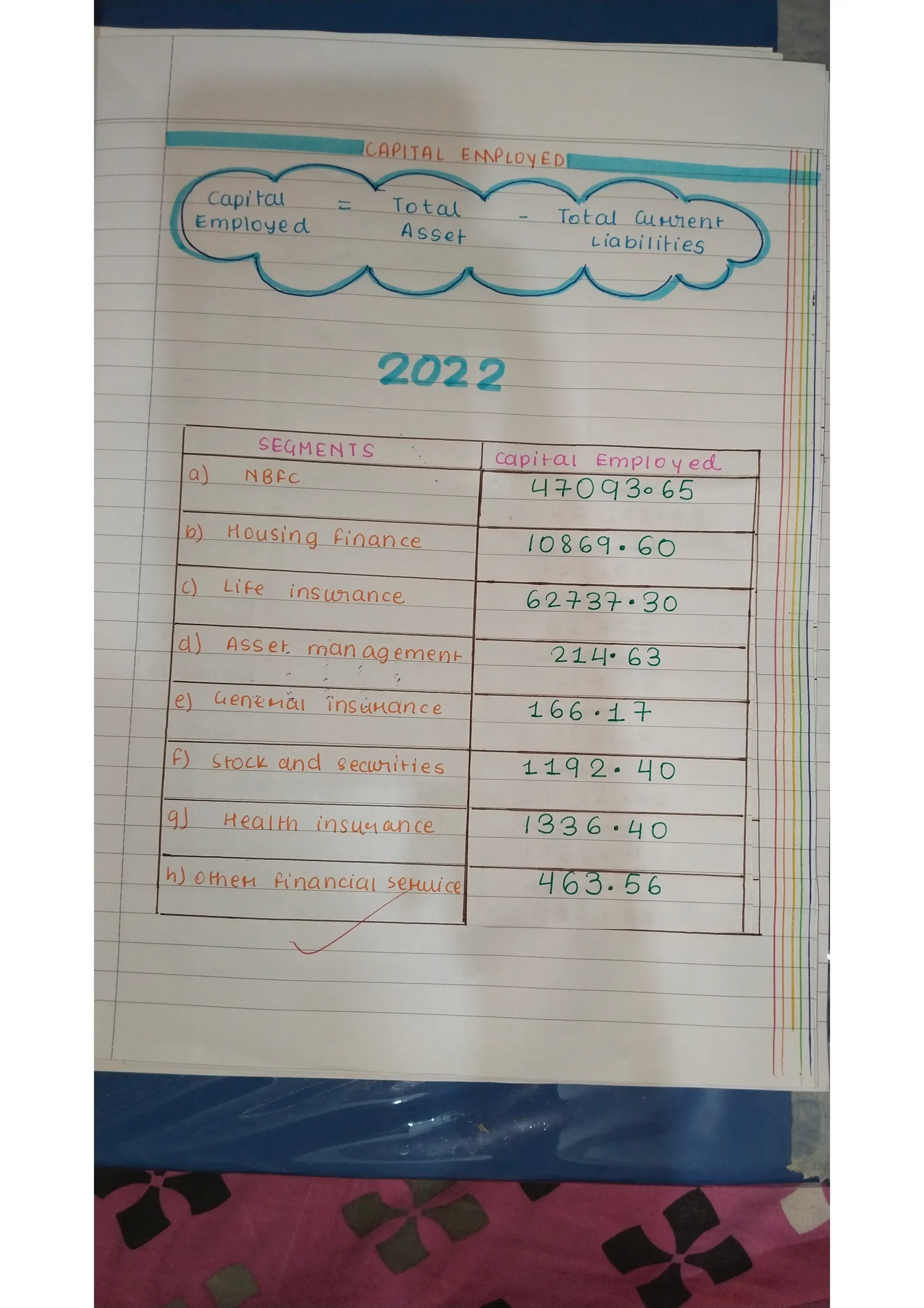 Ratio analysis and segment reporting Accountancy project