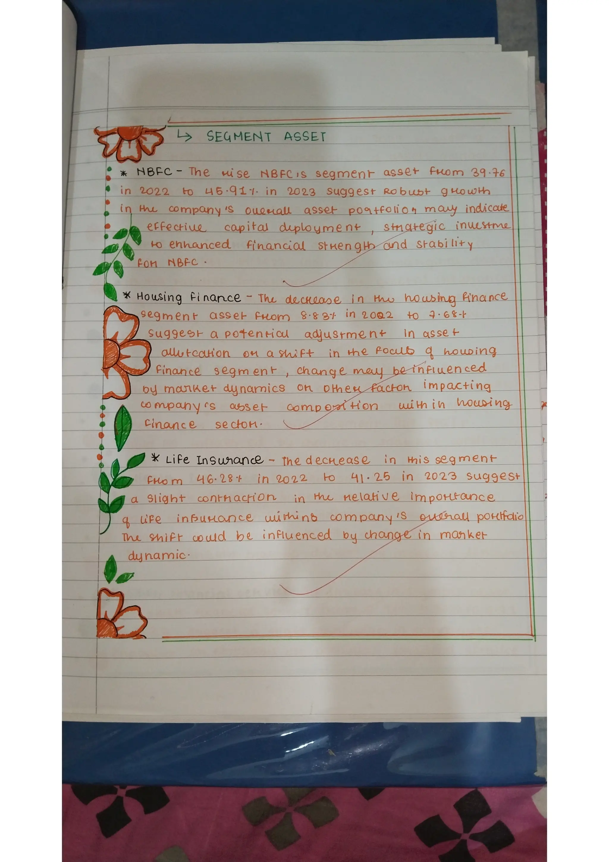 Ratio analysis and segment reporting Accountancy project