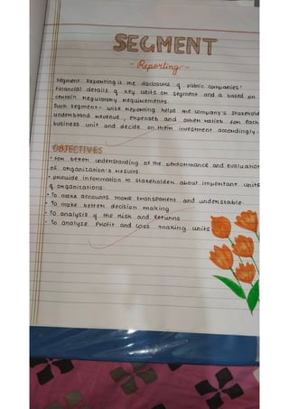 Ratio analysis and segment reporting Accountancy project | PDF