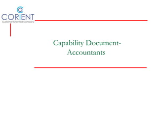 Capability Document- 
Accountants 
 