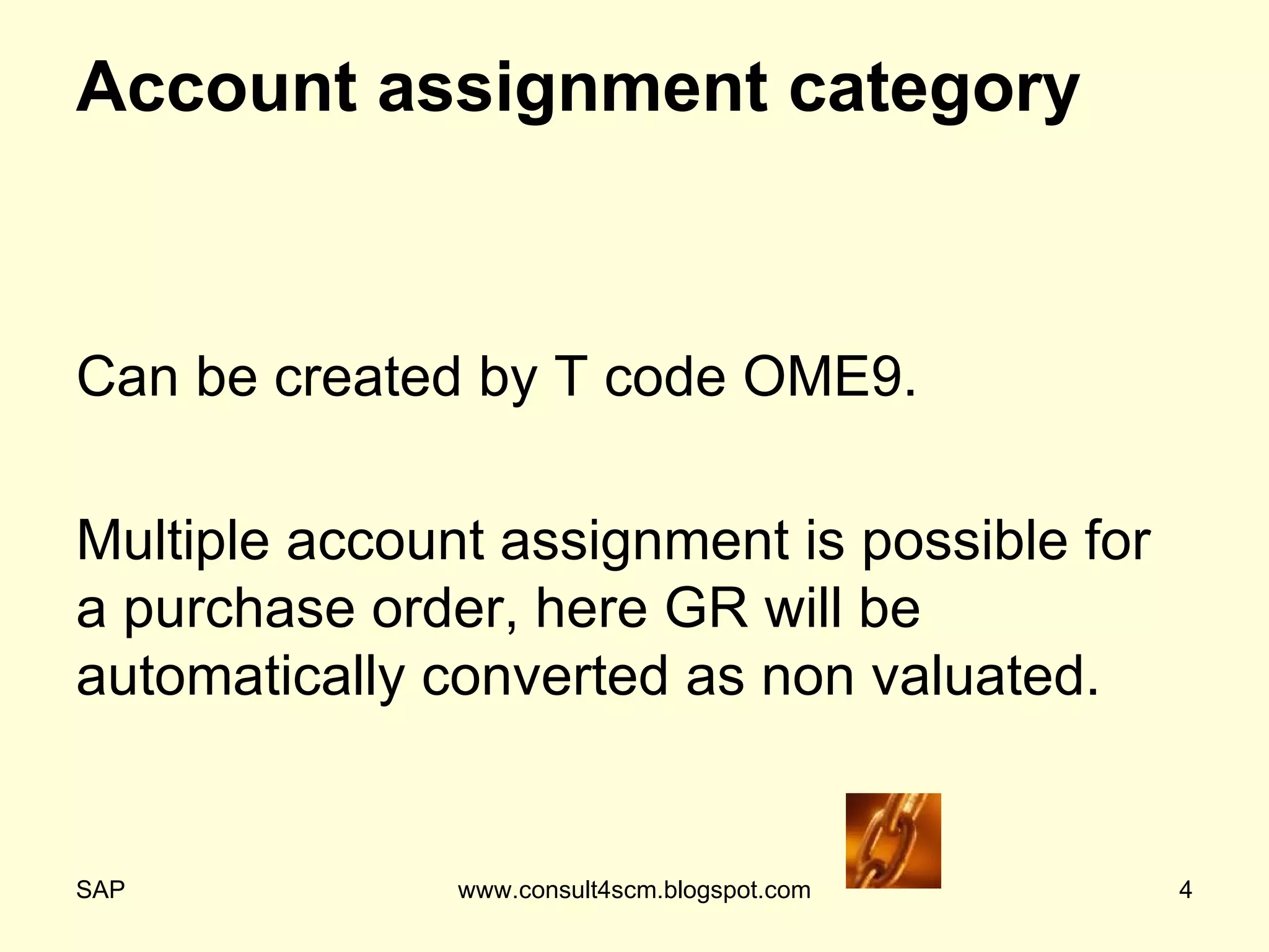 Account Assignment Category | PPT