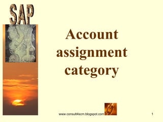 Account assignment category S A P 