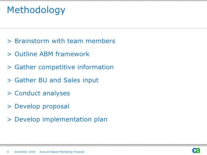 account based marketing project proposal