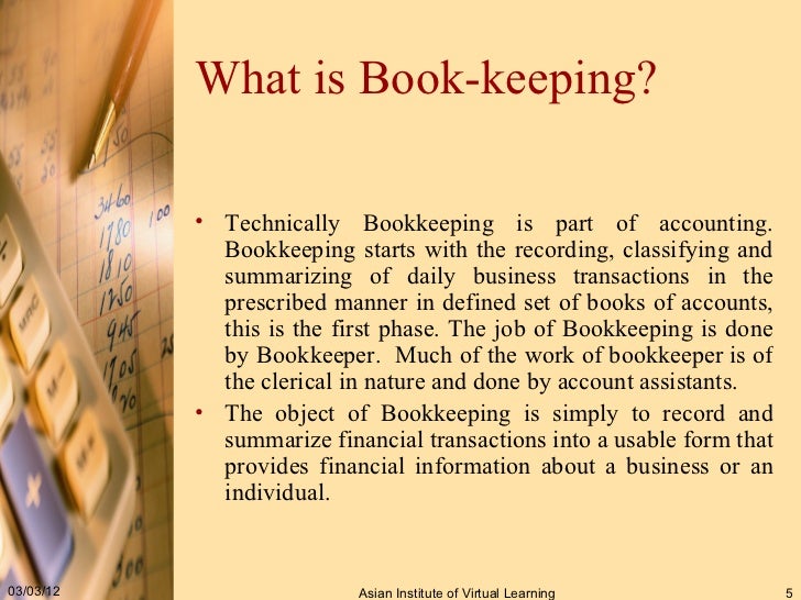 bookkeeping definition bookkeeping definition