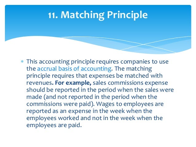 matching principle in gaap matching principle in gaap