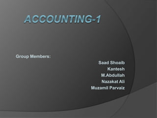 Group Members:
Saad Shoaib
Kantesh
M.Abdullah
Nazakat Ali
Muzamil Parvaiz
 