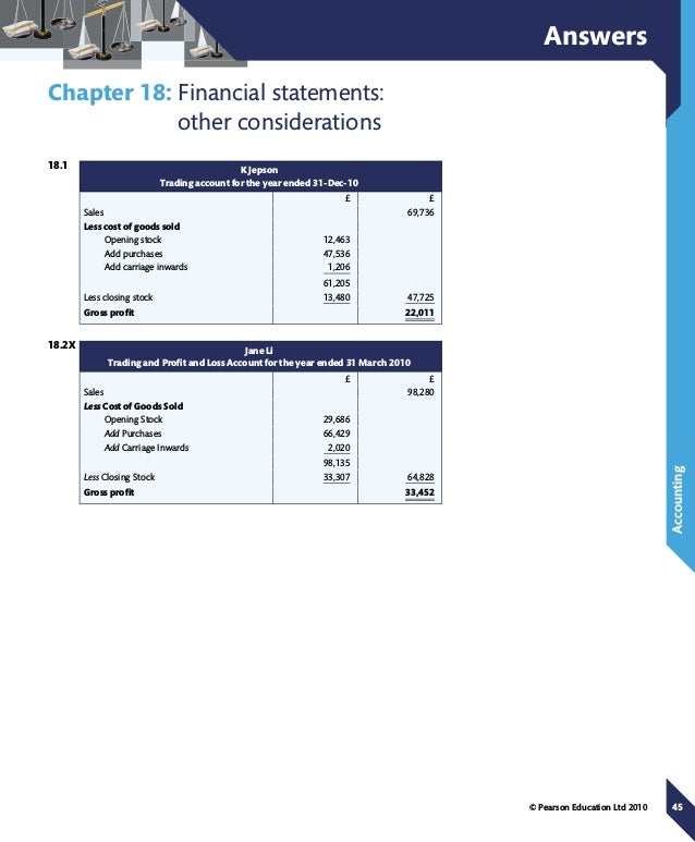Accounting Textbook answers