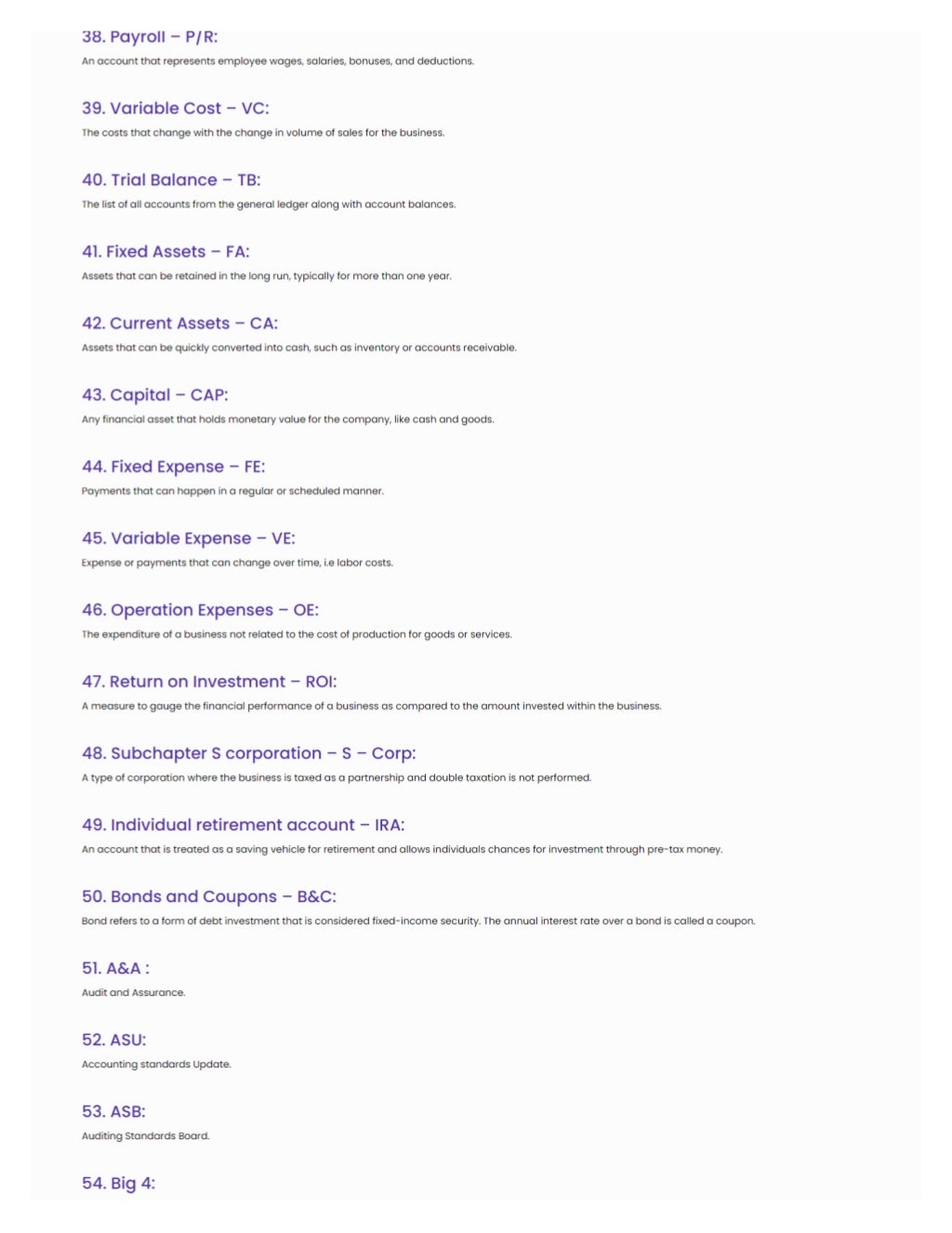 Top 100 Accounting Abbreviations And Terminologies You Should Know