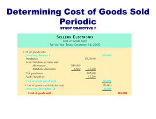 Determining Cost of Goods Sold
Periodic
STUDY OBJECTIVE
STUDY OBJECTIVE 7
7
 