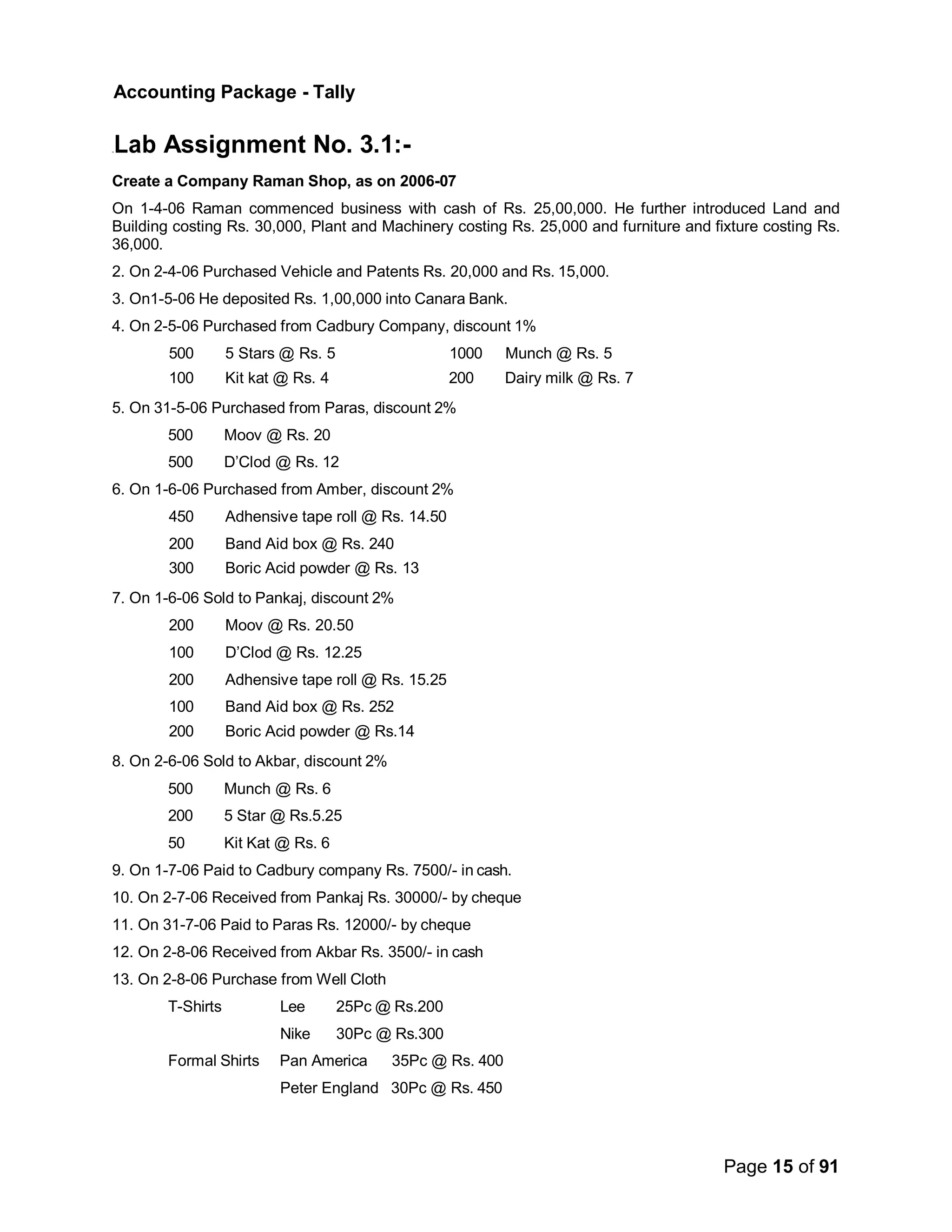 Accounting Tally Notes by SDK in Gurugram | PDF