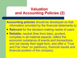 Accounting Valuation Uploaded Updated | PPT