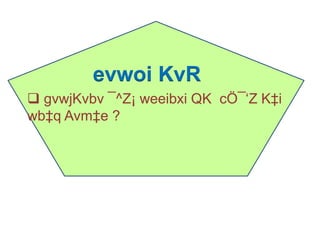 evwoi KvR
 gvwjKvbv ¯^Z¡ weeibxi QK cÖ¯‘Z K‡i
wb‡q Avm‡e ?
 