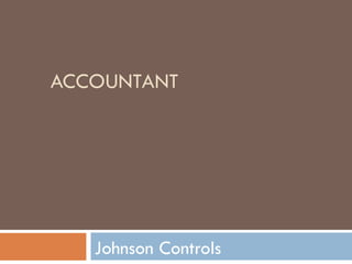 ACCOUNTANT Johnson Controls 