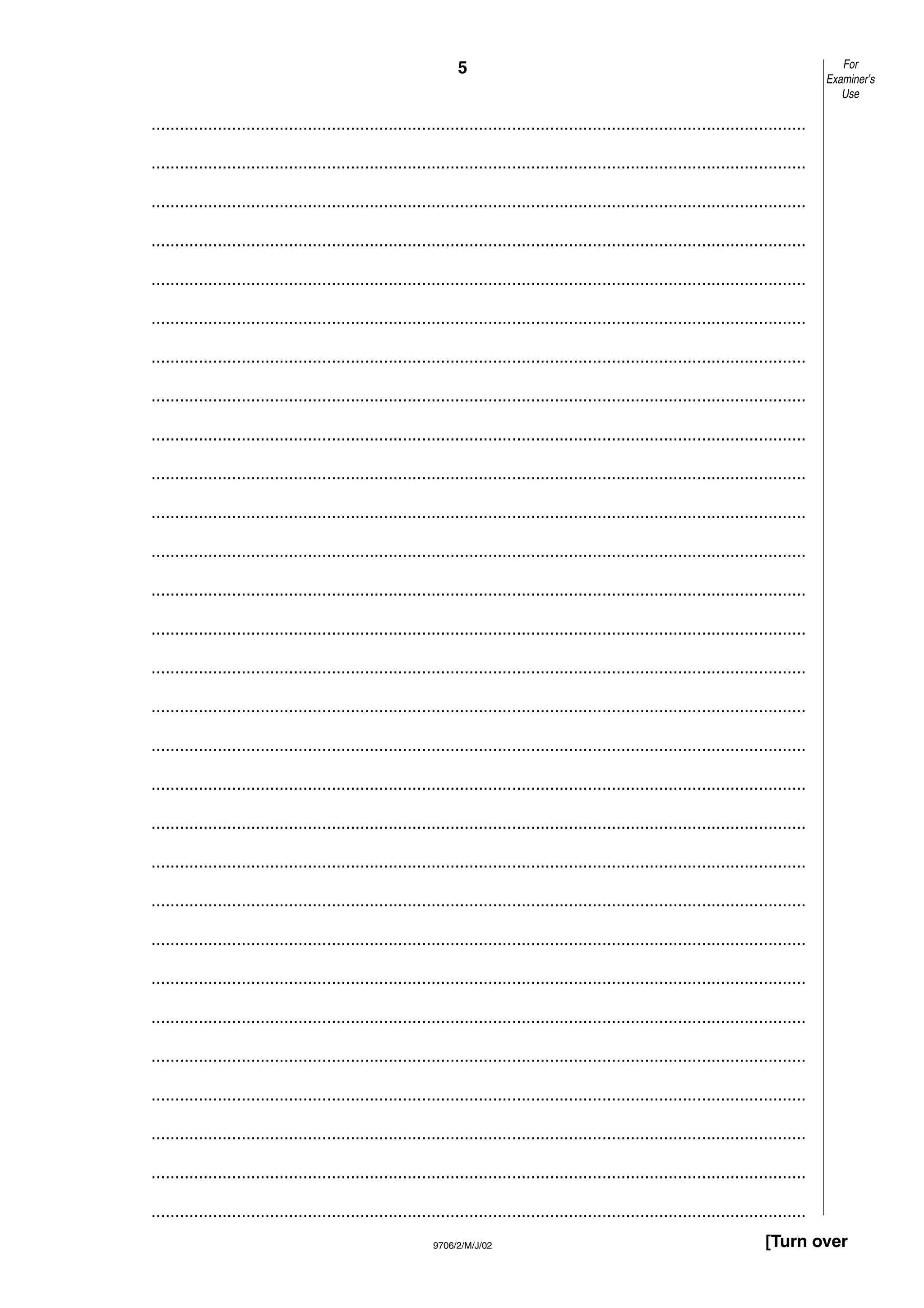 5
9706/2/M/J/02 [Turn over
..........................................................................................................................................
..........................................................................................................................................
..........................................................................................................................................
..........................................................................................................................................
..........................................................................................................................................
..........................................................................................................................................
..........................................................................................................................................
..........................................................................................................................................
..........................................................................................................................................
..........................................................................................................................................
..........................................................................................................................................
..........................................................................................................................................
..........................................................................................................................................
..........................................................................................................................................
..........................................................................................................................................
..........................................................................................................................................
..........................................................................................................................................
..........................................................................................................................................
..........................................................................................................................................
..........................................................................................................................................
..........................................................................................................................................
..........................................................................................................................................
..........................................................................................................................................
..........................................................................................................................................
..........................................................................................................................................
..........................................................................................................................................
..........................................................................................................................................
..........................................................................................................................................
..........................................................................................................................................
For
Examiner’s
Use
 