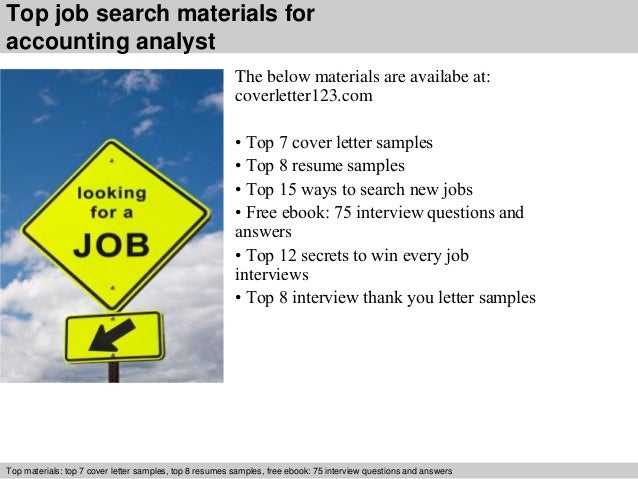 accounting analyst cover letter