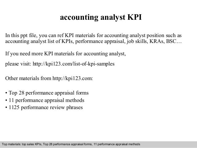 account analyst job description