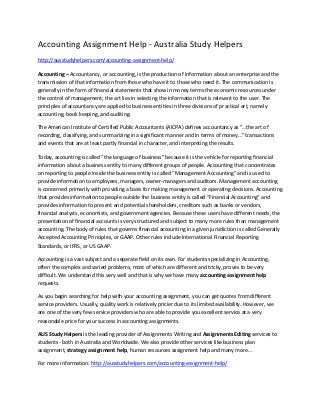 Accounting assignment help online free image