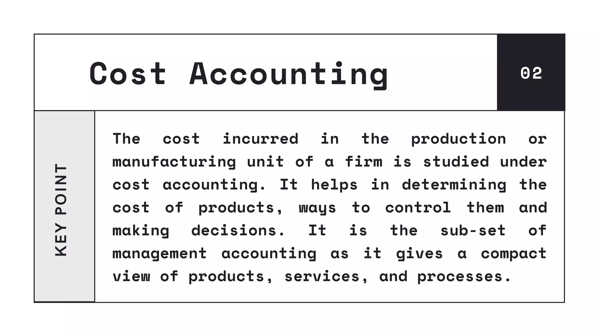 What is the difference between cost accounting, management accounting