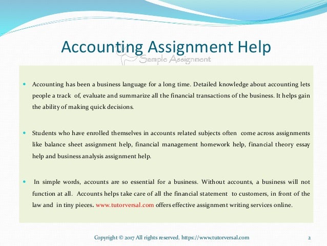 assignment in accounting meaning
