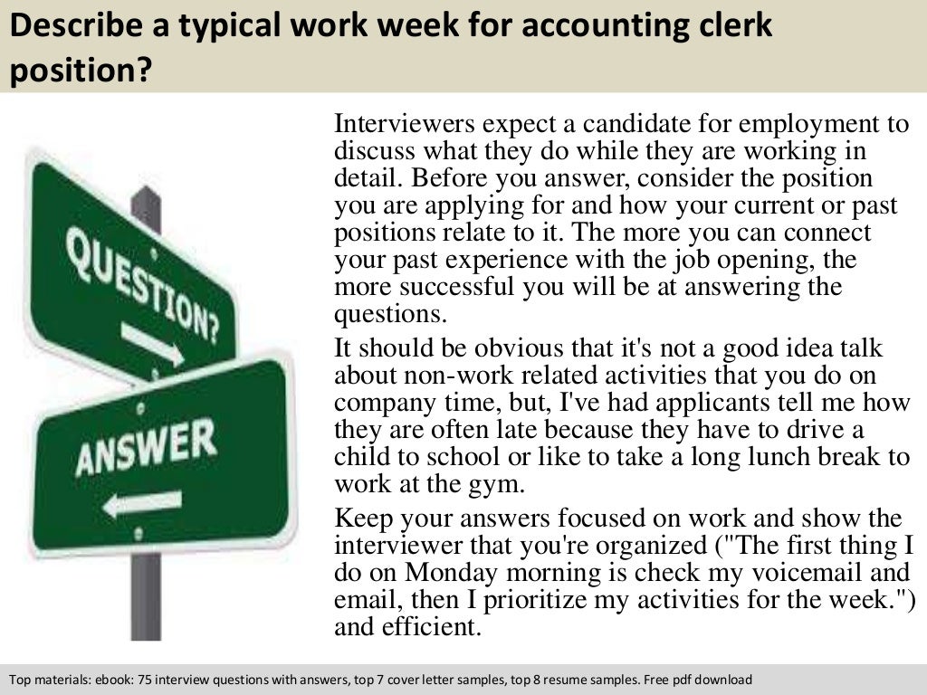 Accounting clerk interview questions