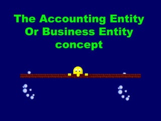 The Accounting Entity
Or Business Entity
concept
 