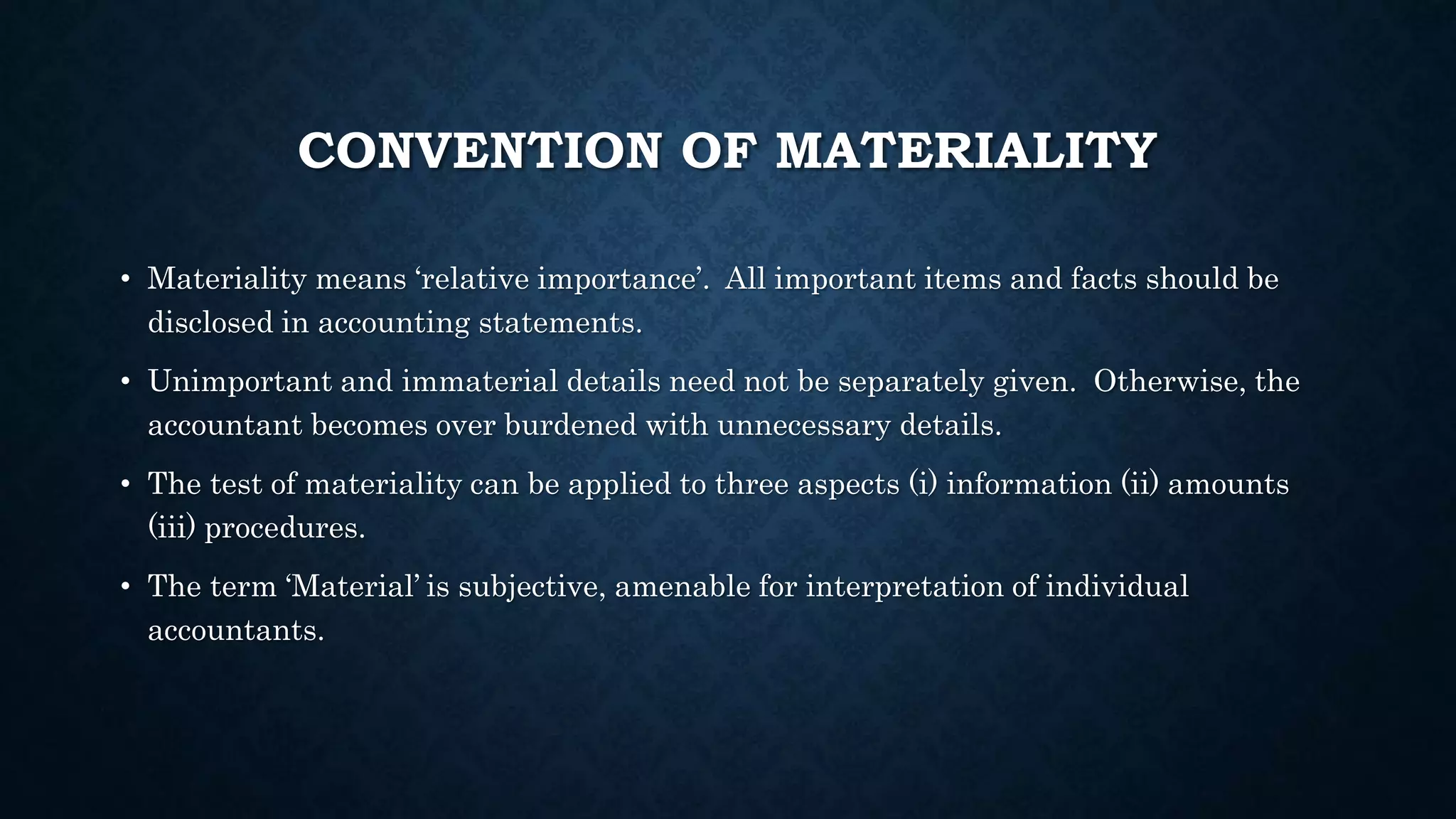 Accounting concepts and conventions ppt