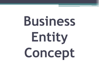 Business
Entity
Concept
 