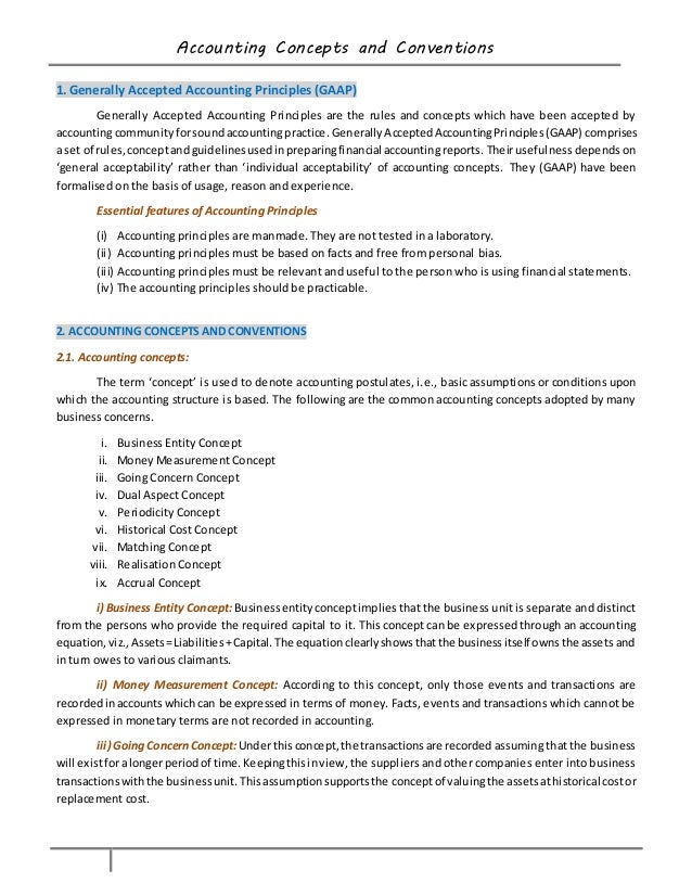 Going concern concept annual report