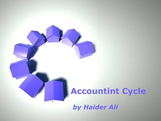 Page 1
Accountint Cycle
by Haider Ali
 